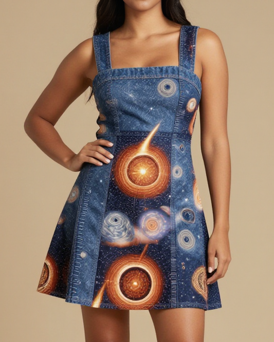 Meteor Crater Structured Mini Dress – Front View – Mara