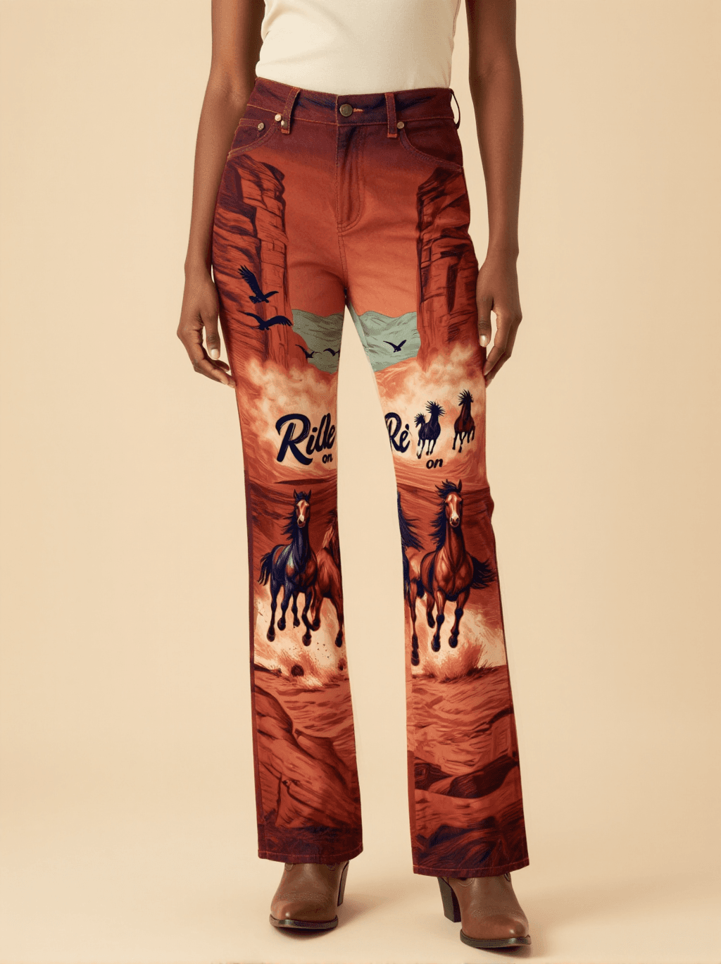 Canyon Run Bootcut Jeans – Front View – Amara