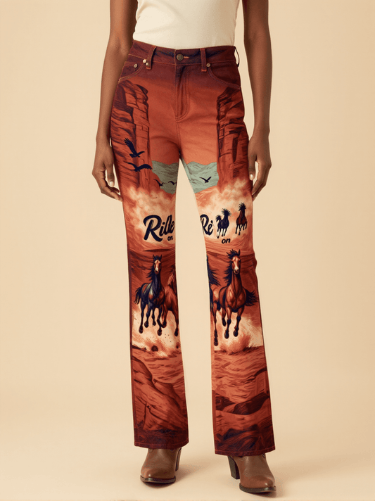 Canyon Run Bootcut Jeans – Front View – Amara