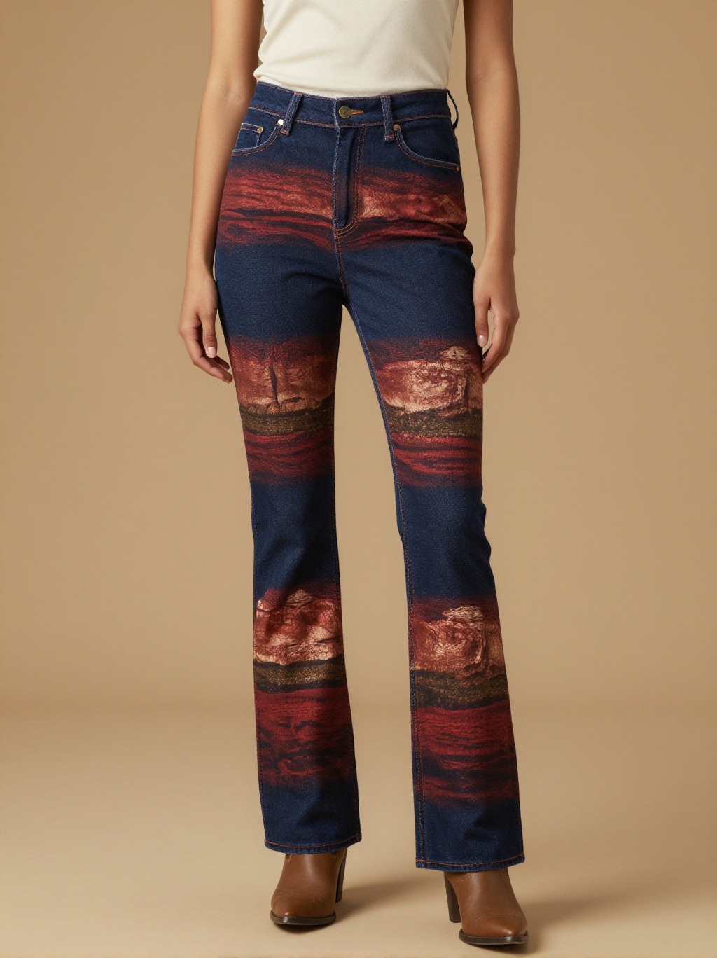 Red Rock Strata Bootcut Jeans – Front View – Riley
