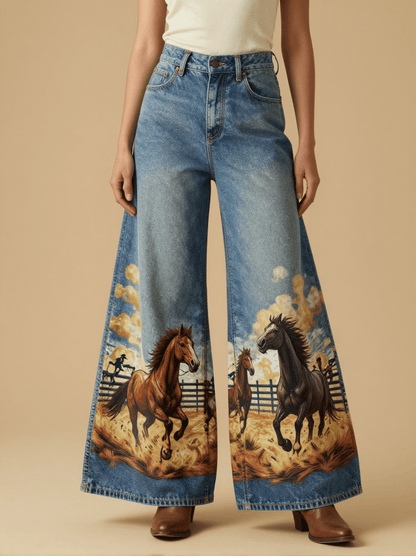 Wild Horse Roundup RB-BOT05 – Front View – Jessie – Blue Denim