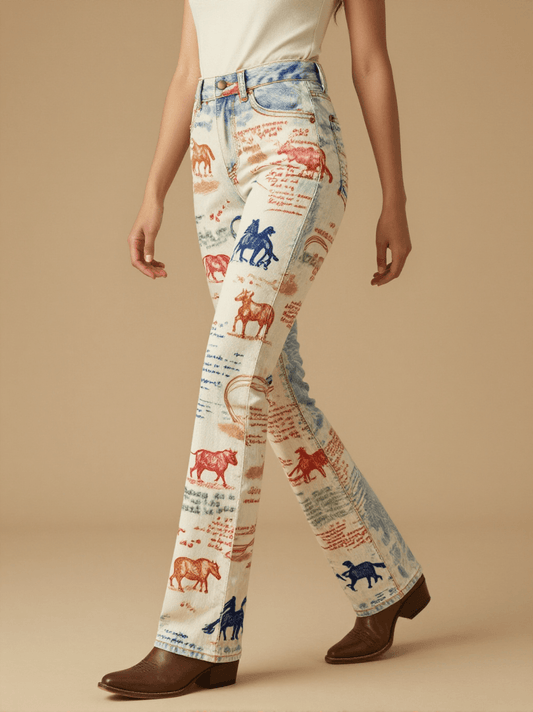 Git Along Little Dogies Bootcut Jeans – Front View – Jessie
