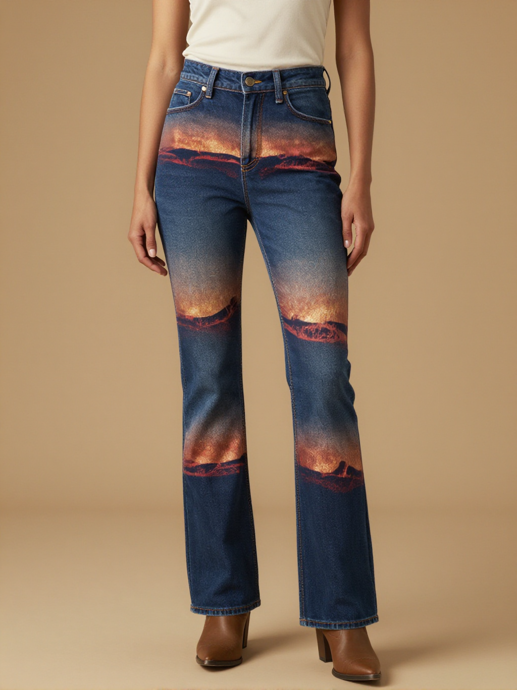 Mesa Shadow Bootcut Jeans – Front View – Riley