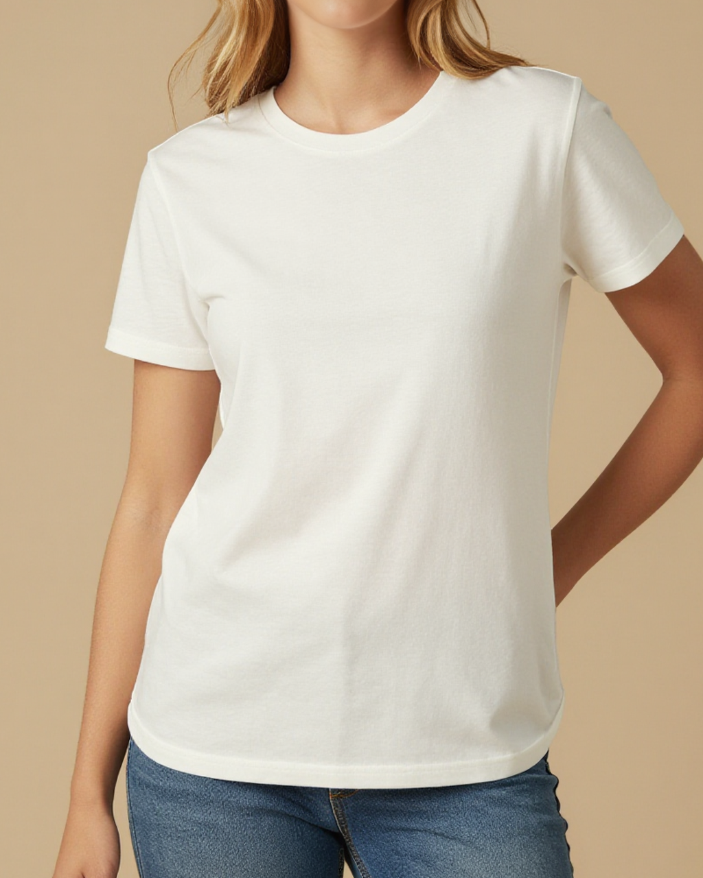 Wilder Than You Think Washed Tee – Front View – Riley – white