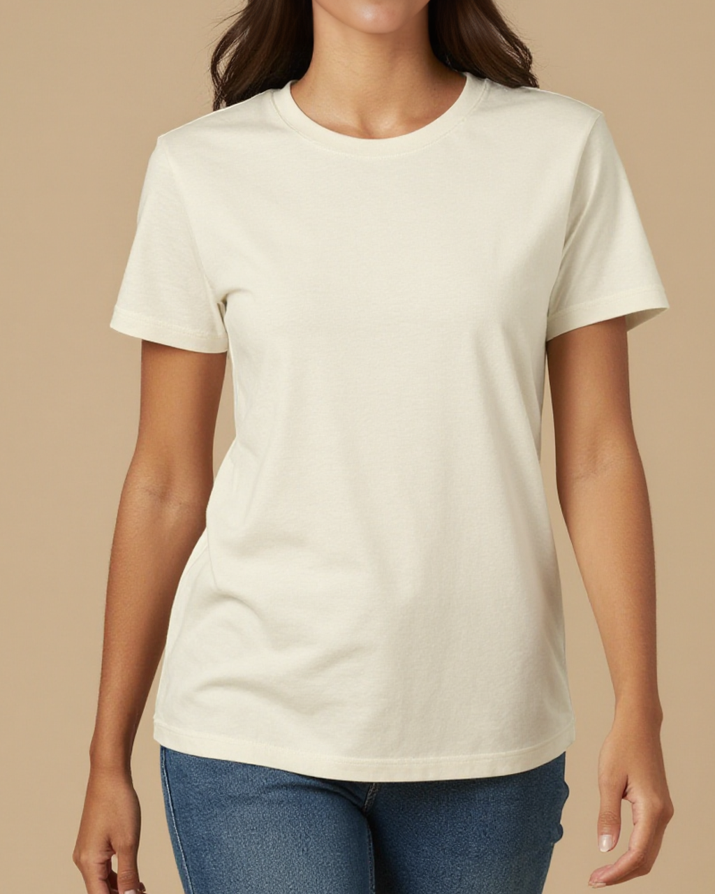 Unbridled Washed Tee – Front View – Jessie – white
