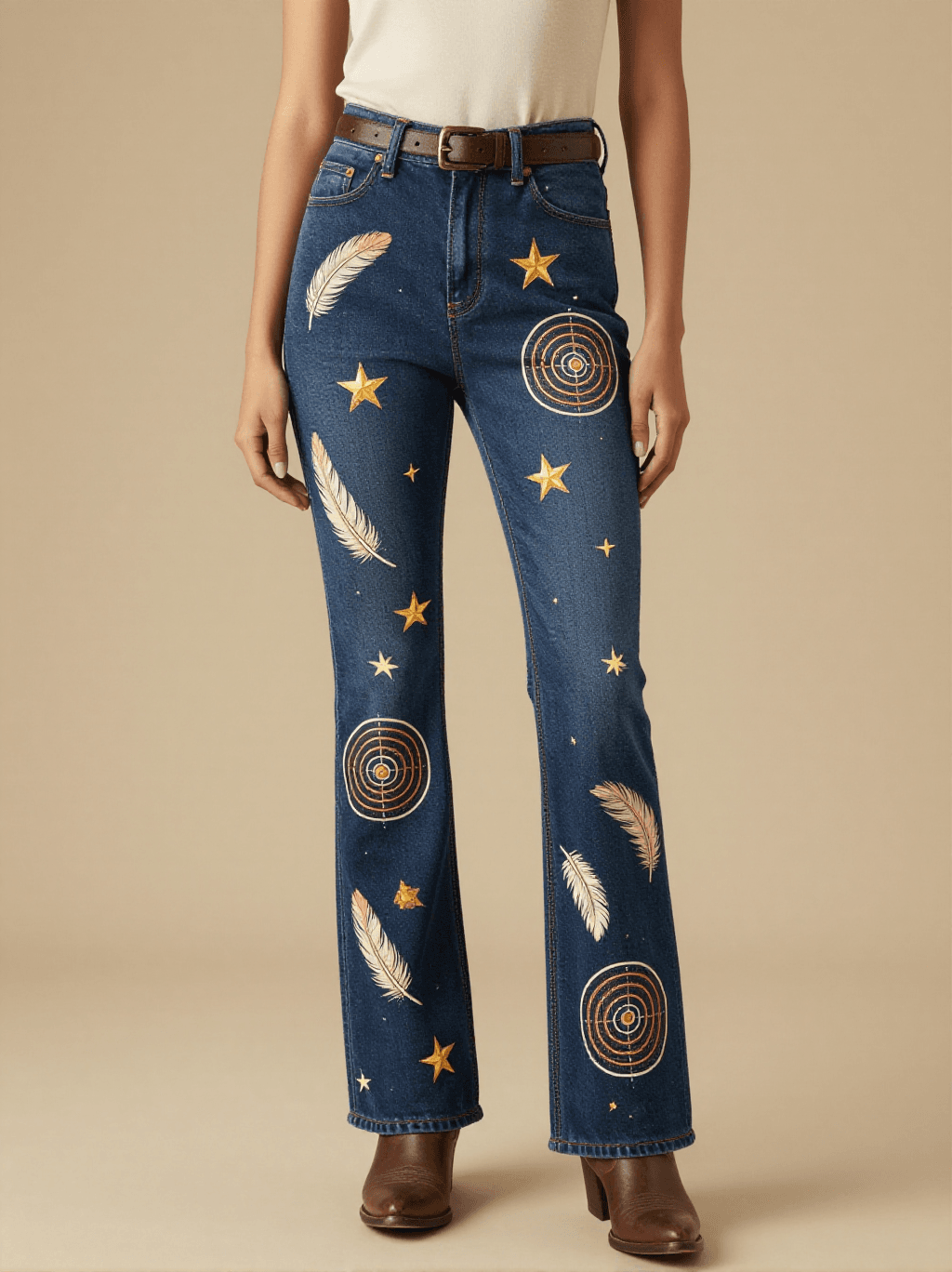 Annie's Arrow Bootcut Jeans – Front View – Jessie