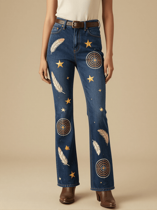 Annie's Arrow Bootcut Jeans – Front View – Jessie