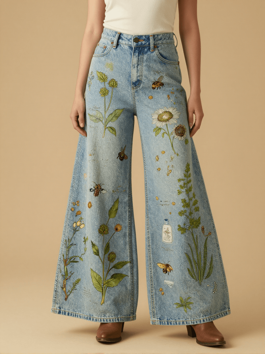 Wild Herb Apothecary RB-BOT05 – Front View – Mara – Blue Denim