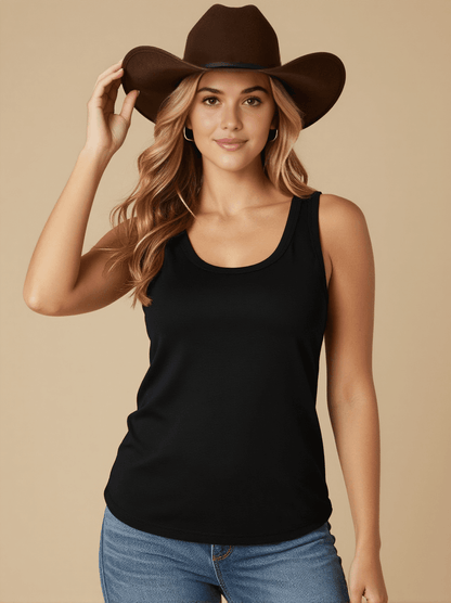 Sage & Swagger Tank Top – Front View – Riley – black