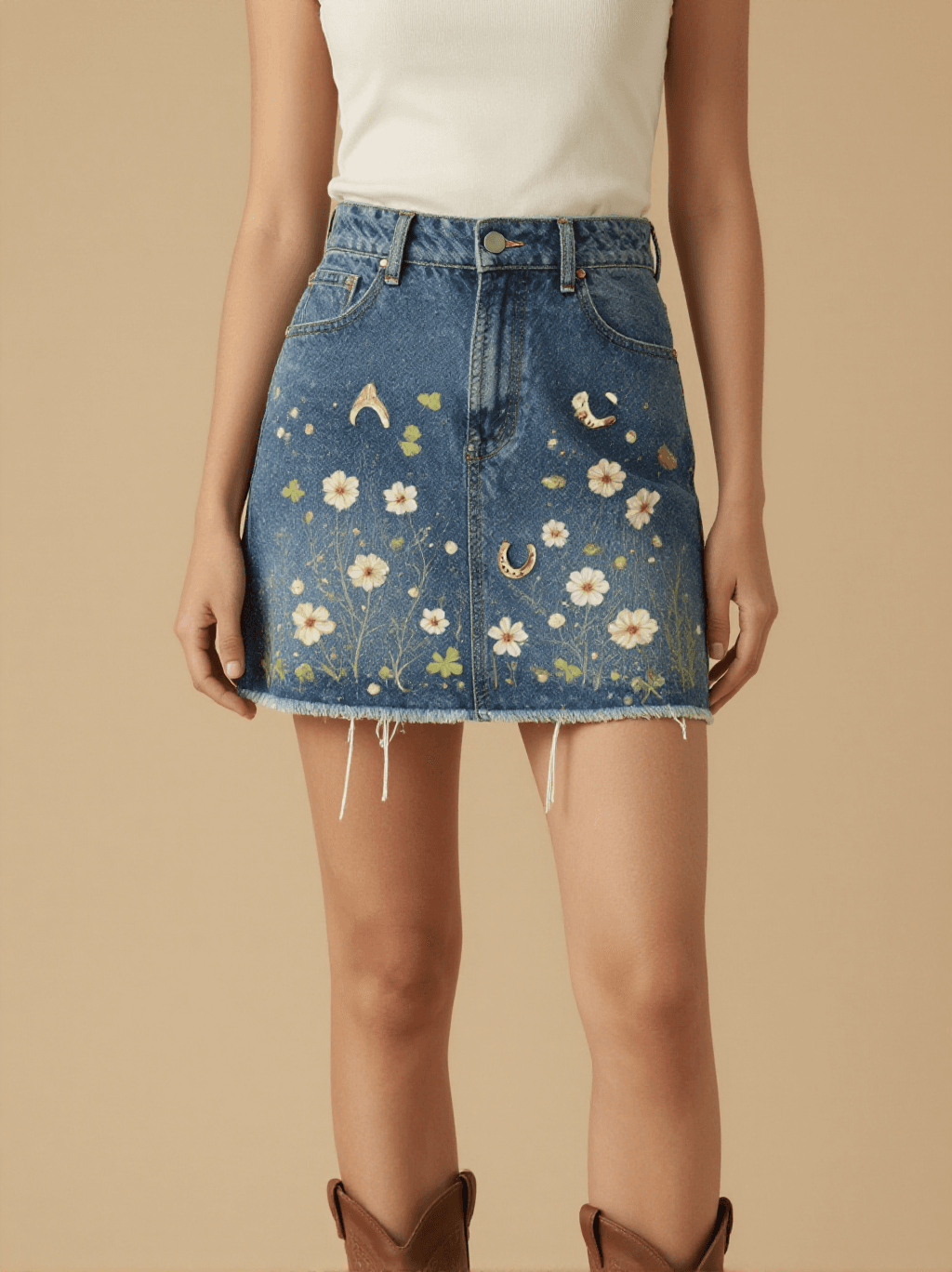 Calamity Wildflower RB-SKT05 – Front View – Mara – Indigo