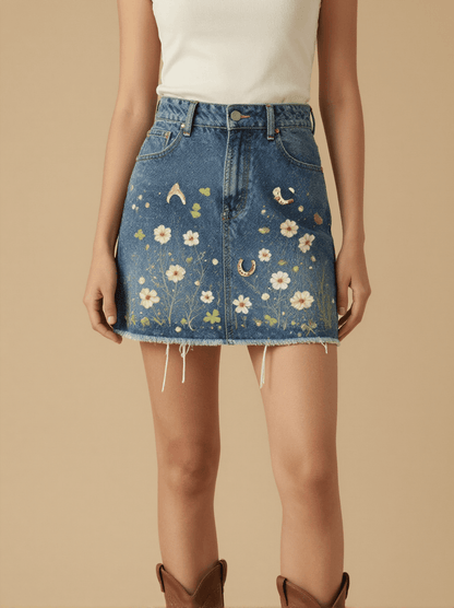 Calamity Wildflower RB-SKT05 – Front View – Mara – Indigo