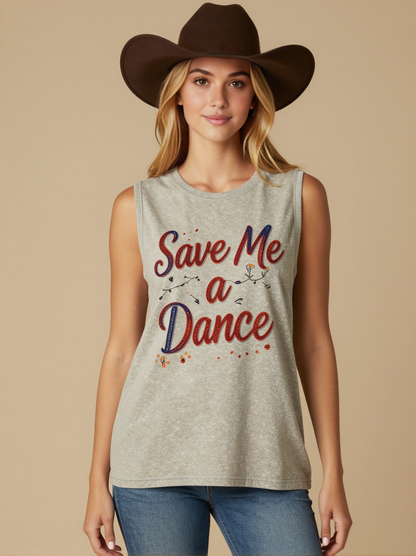 Save Me a Dance RB-TOP13 – Front View – Riley – Washed Grey