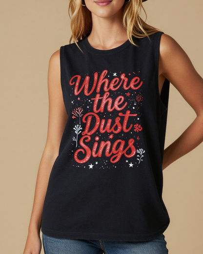 Where the Dust Sings RB-TOP13 – Front View – Riley – Washed Black