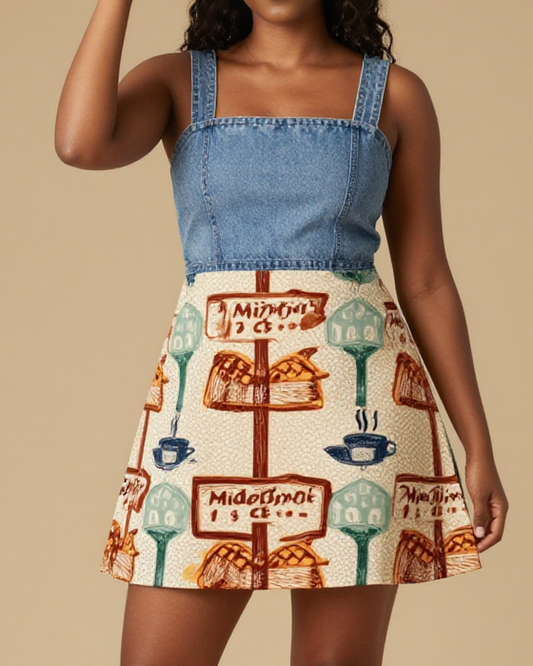 Midpoint Structured Mini Dress – Front View – Mara