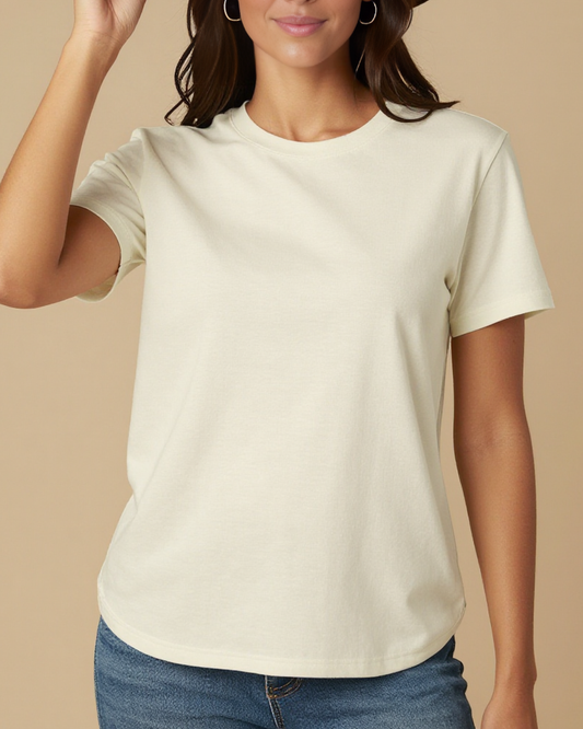 Fixin' To Washed Tee – Front View – Jessie – white
