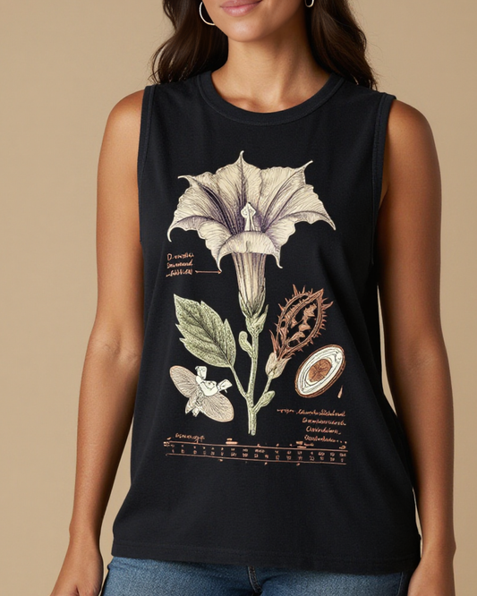 Sacred Datura Specimen RB-TOP13 – Front View – Jessie – Washed Black