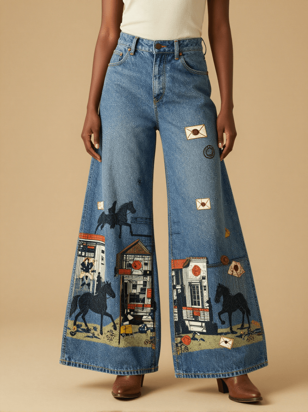 Frontier Mail Day RB-BOT05 – Front View – Amara – Blue Denim