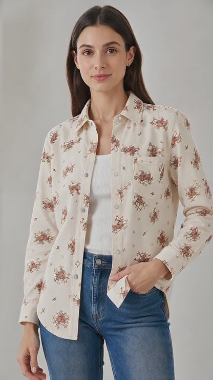 Prairie Rider Long Sleeve Denim Shirt